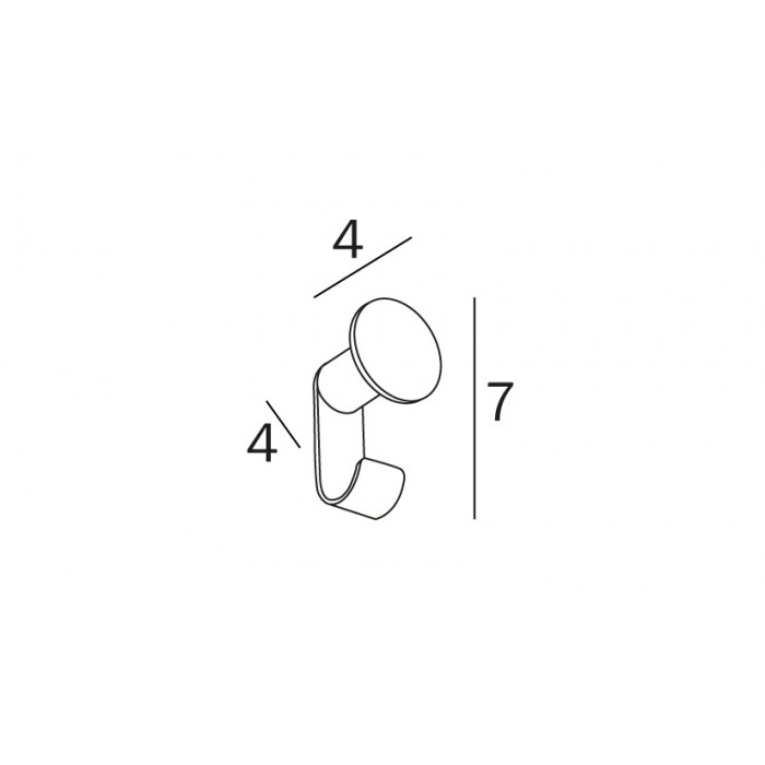 INDA One AV120BCR Двойной крючок для халата | полотенца (хром)