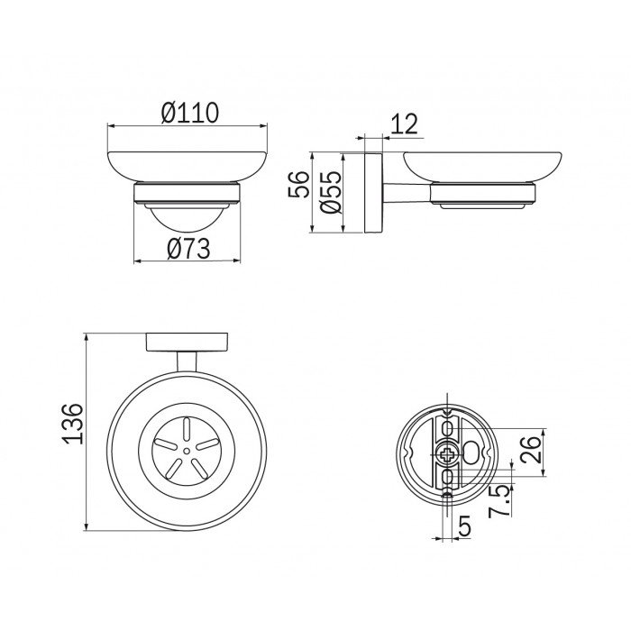 INDA Forum A36110CR21 Мыльница подвесная (хром)