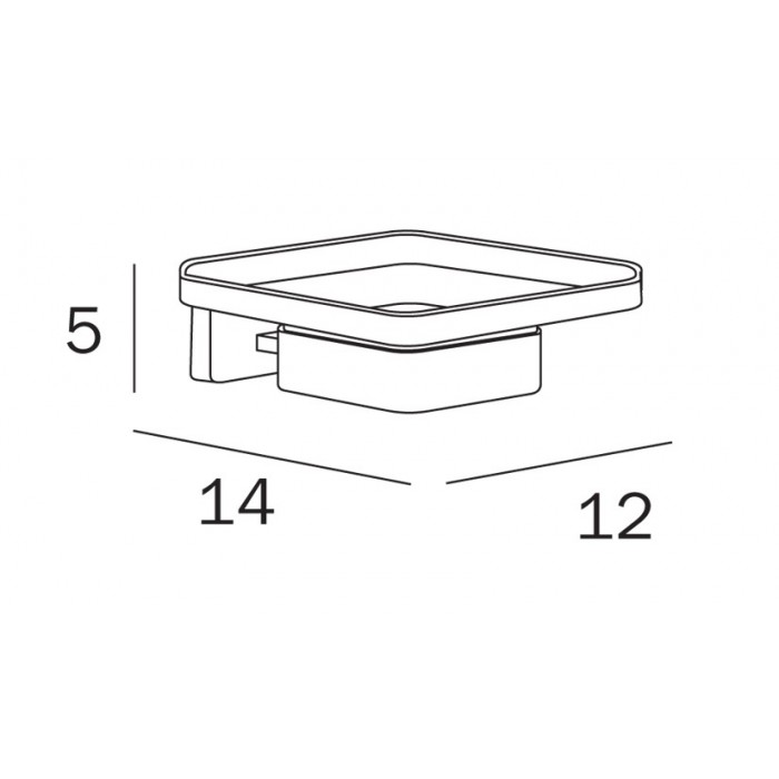 INDA Lea A18110NE21 Мыльница подвесная (чёрный матовый)