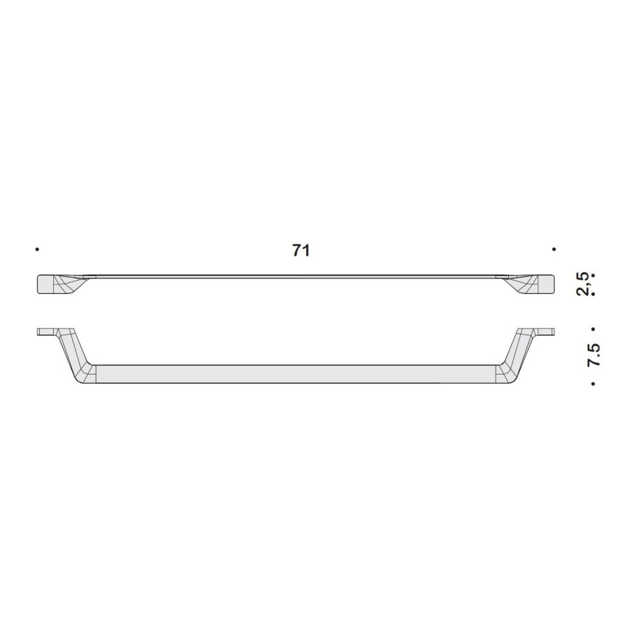 Colombo Design ALIZE B2511 Держатель для полотенца на 71 см (хром)