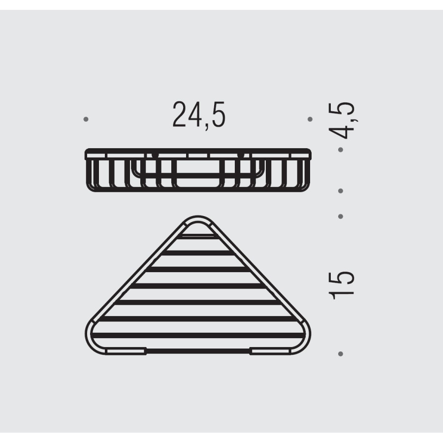 Colombo Design BASIC B2734 Угловая решётчатая полочка (хром)