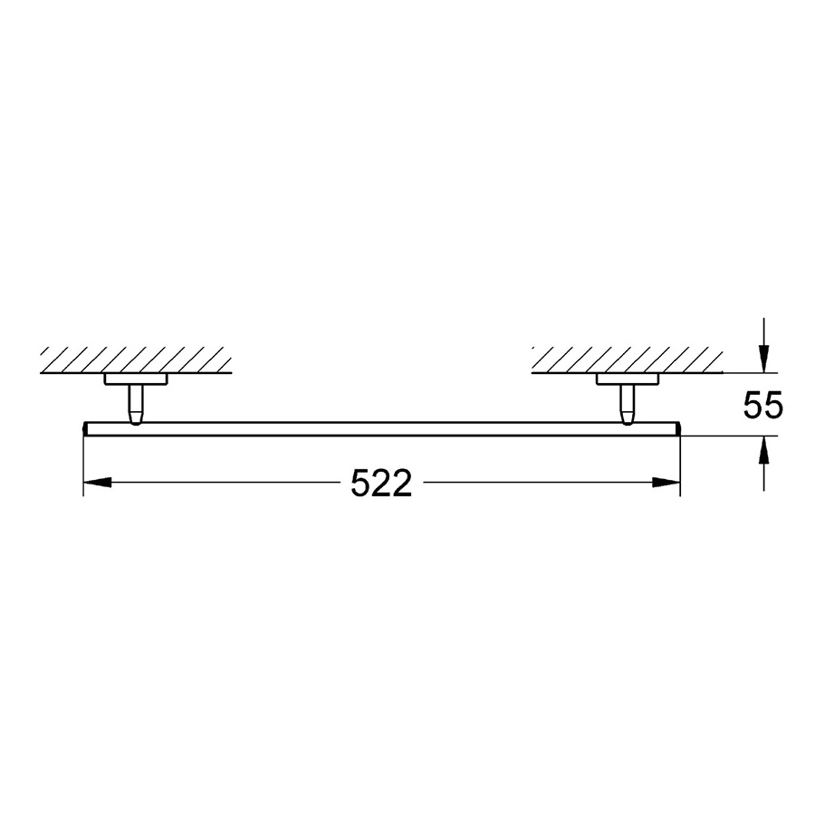 GROHE BauCosmopolitan 40459000 - Держатель для полотенца 52 см (хром)