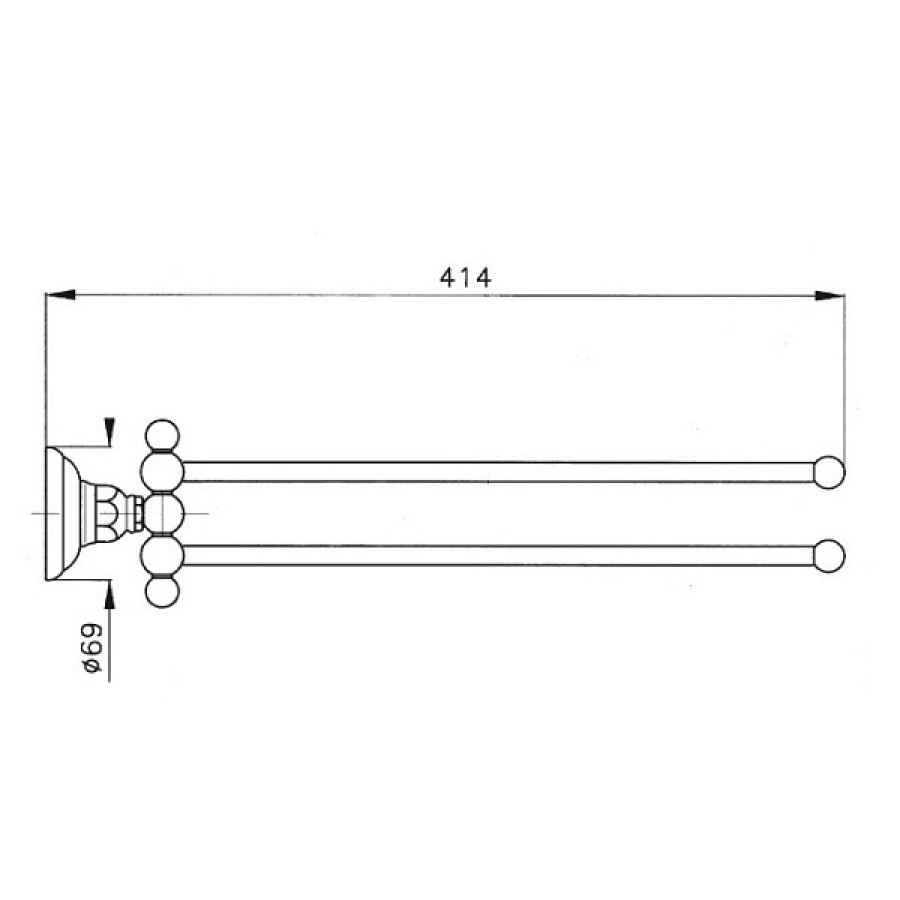 Nicolazzi Classica 1482BZ Держатель для полотенца 414 мм (бронза)