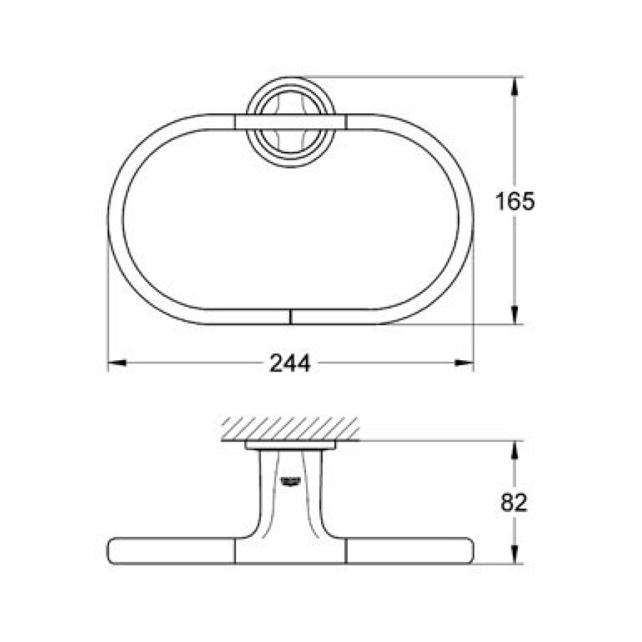 GROHE Ondus 40379 KS0 кольцо для полотенца (цвет черный бархат)