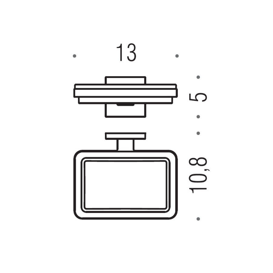 Colombo BasicQ B3701 Мыльница (металл - стекло)