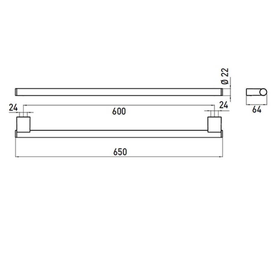 Emco System2 3560 001 60 Держатель полотенца 600 мм