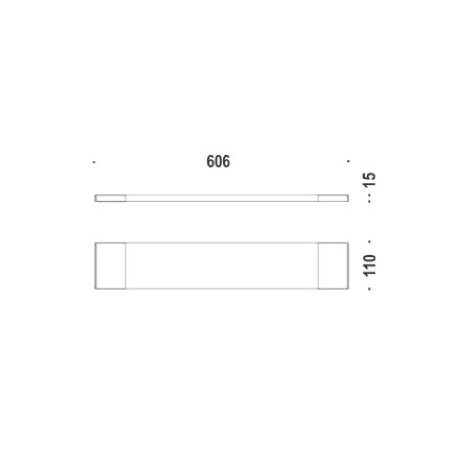 Colombo Design Domino B3461+B3400 Стеклянная полка 60,6 см (хром)