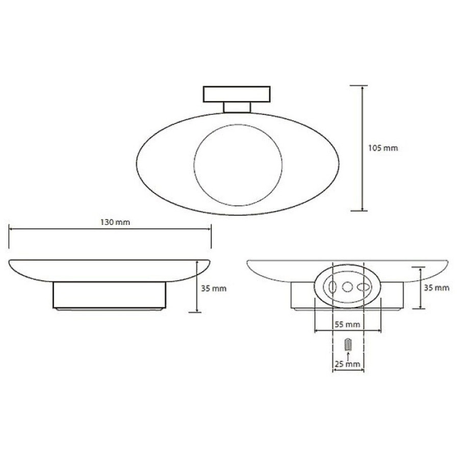 Bemeta Oval 118408021 Мыльница подвесная (хром)