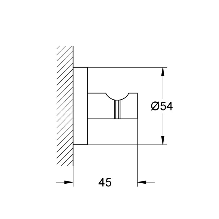 GROHE Essentials 40364A01 - Крючок для халатов и полотенец (темный графит - полированный)