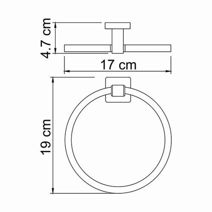 WasserKRAFT Lippe K-6560 Держатель для полотенца - кольцо (хром)