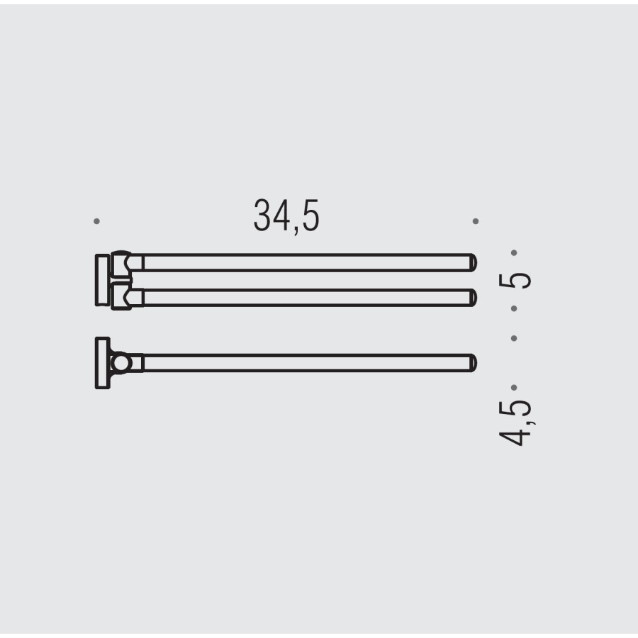 Colombo Design BASIC B2712 Держатель для полотенца - двойной (хром)