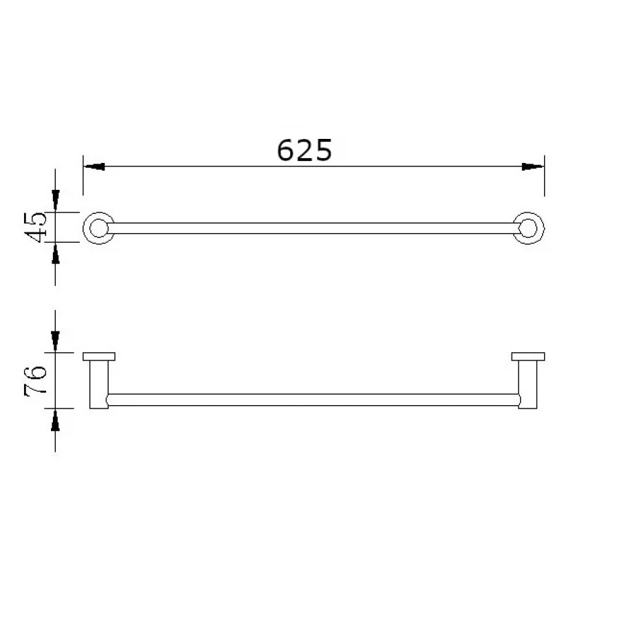 RUSH Victoria VI71531 Держатель для полотенца 600 мм (хром)