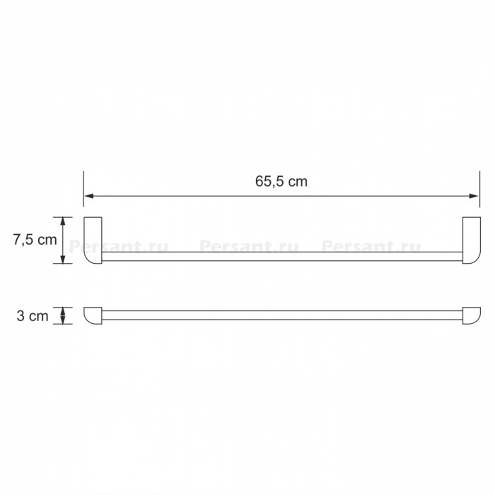 WasserKRAFT Kammel K-8330 Держатель для полотенца 655 мм (хром)