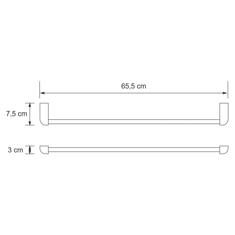 WasserKRAFT Kammel K-8330 Держатель для полотенца 655 мм (хром)