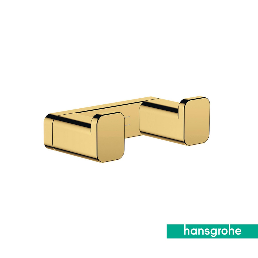 Hansgrohe AddStoris 41755990 - Крючок для халатов и полотенец | двойной (золото полированное)