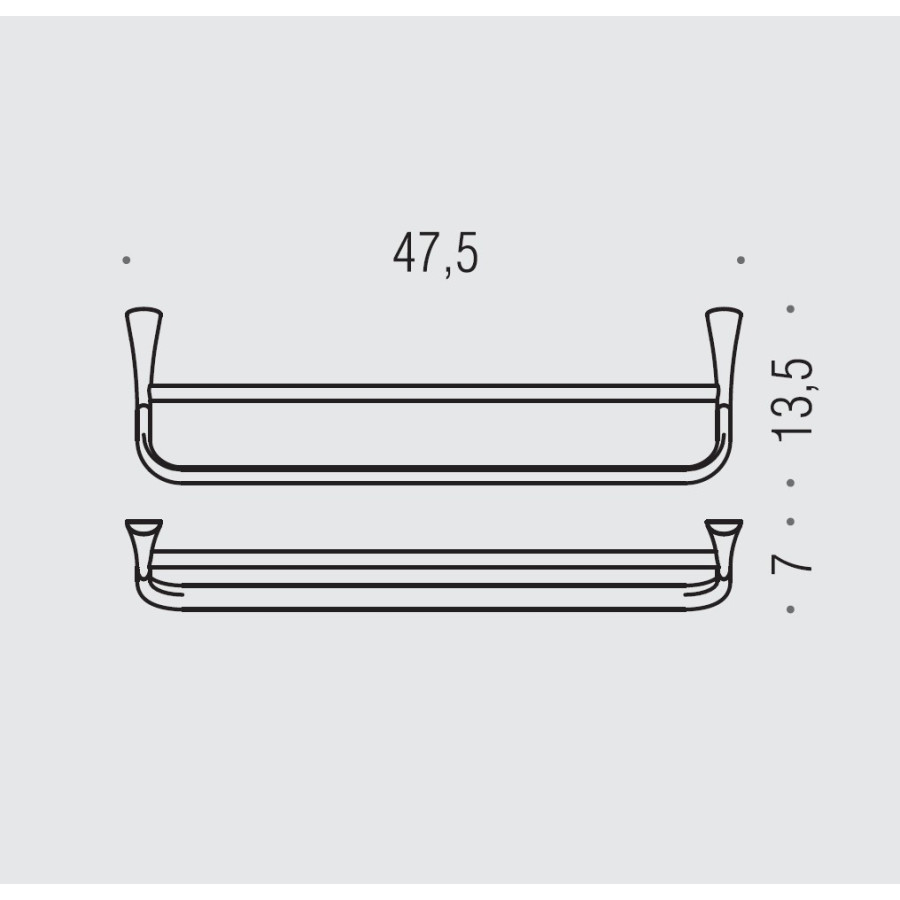 Colombo Design LAND B2888 Полотенцедержатель 47,5 см (хром)