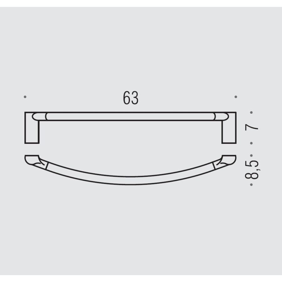 Colombo Design LUNA B0110 Полотенцедержатель 63 см (хром)