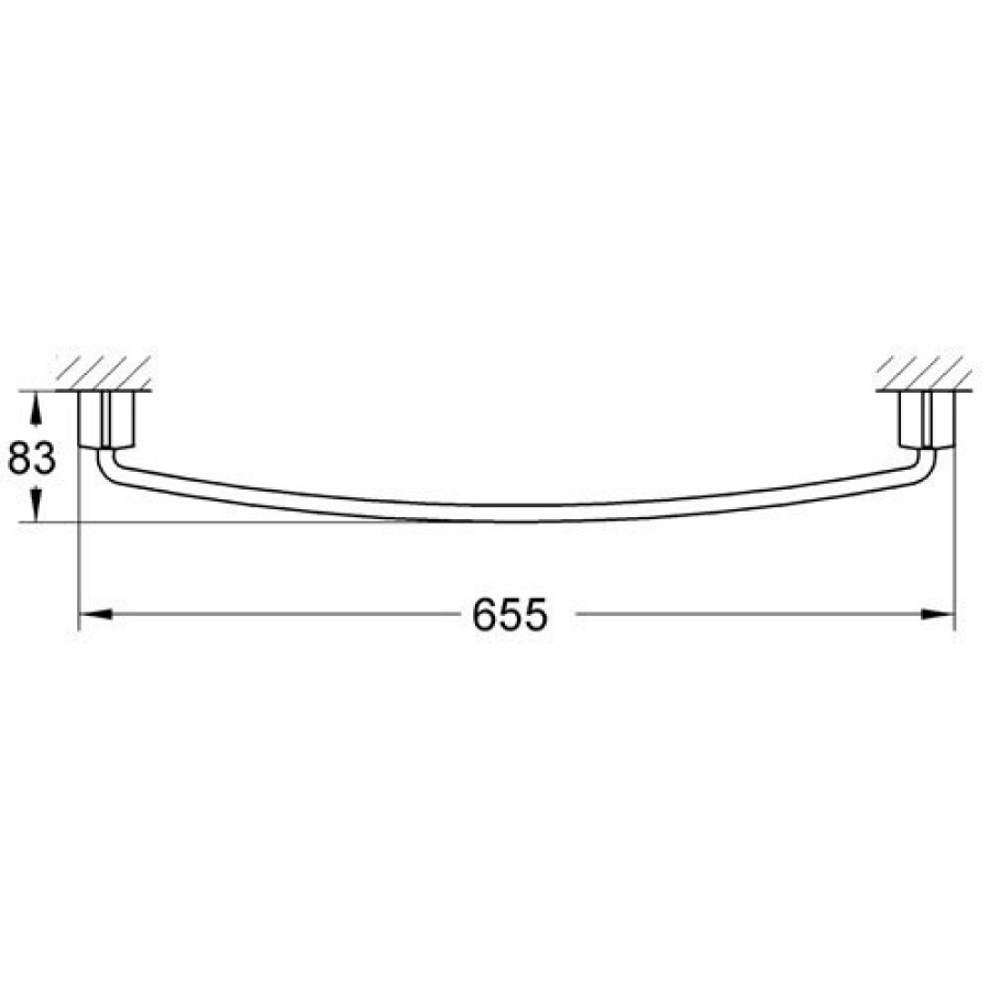 grohe tenso 40292 000 Держатель для полотенца 600 мм (хром)