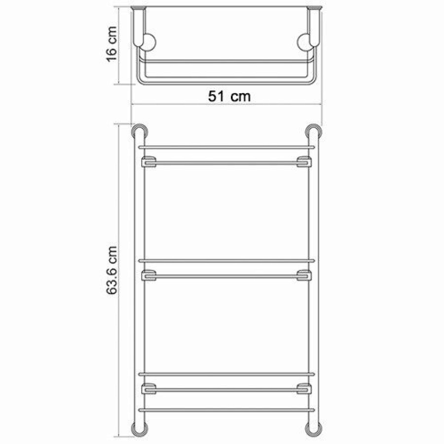 WasserKRAFT K-2033 Полка стеклянная 510 мм (хром)
