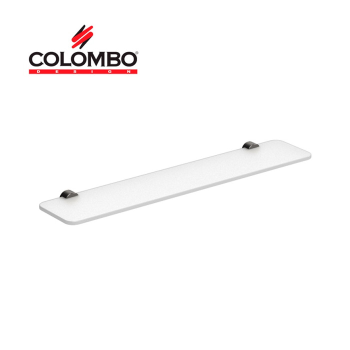 Colombo Design PLUS W4916.GM - Стеклянная полка для ванной комнаты 60*12 см (графит шлифованный)