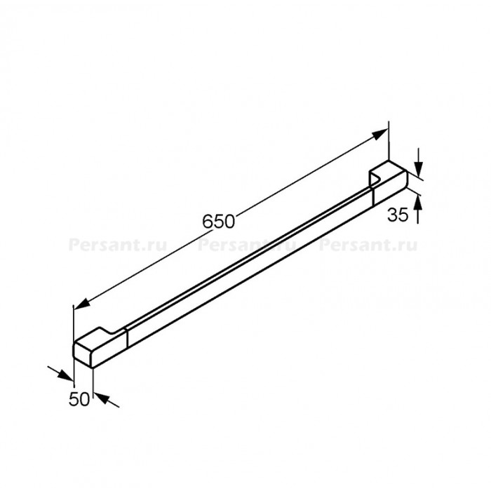 KLUDI ESPRIT 5698005 Держатель для полотенца 65 см (хром)