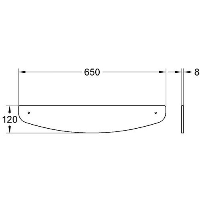 grohe chiara 40322 000 Стеклянная полочка