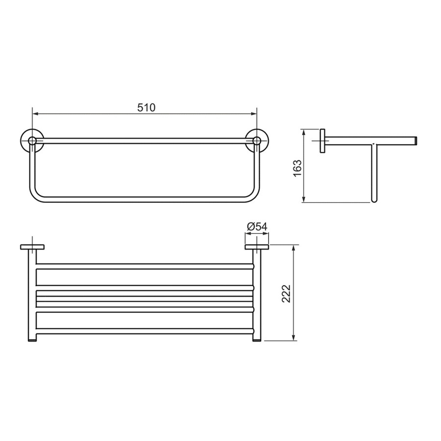 GROHE BauCosmopolitan 40462001 - Держатель для полотенца | полка 51*22 см (хром)