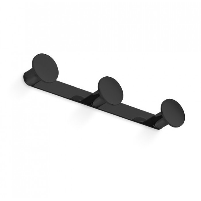 INDA One AV120CNE Тройной крючок для халата | полотенца (чёрный матовый)