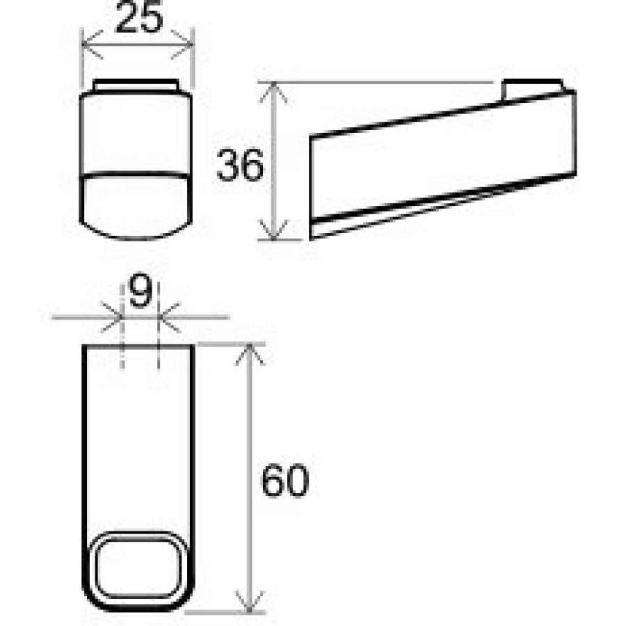 Ravak 10° TD 110.00 X07P353 Крючок для халата | полотенца (хром)