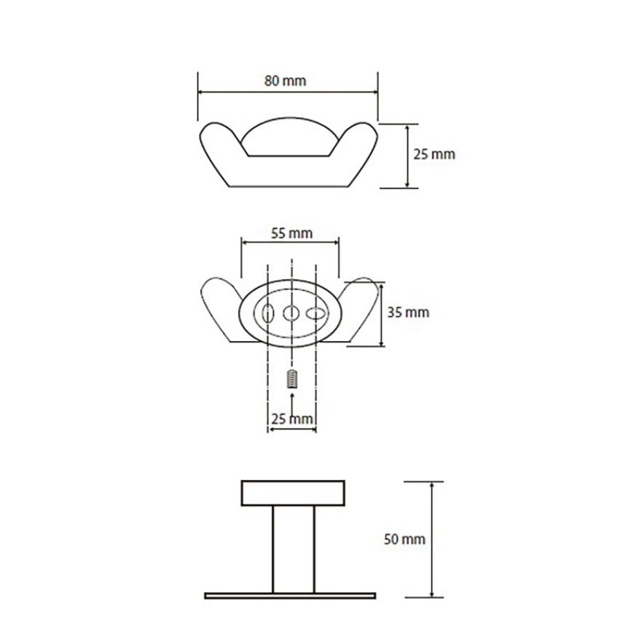 Bemeta Oval 118406031 Крючок для халатов двойной (хром)