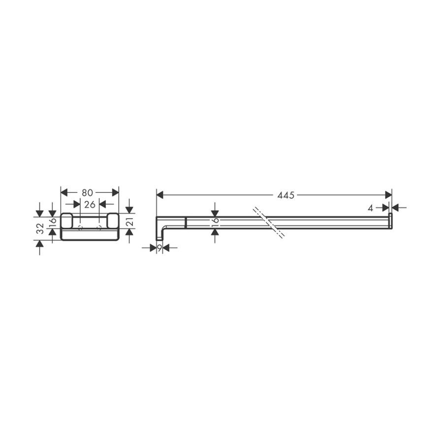 Hansgrohe AddStoris 41770990 - Держатель для полотенца 445 мм | двойной (золото полированное)