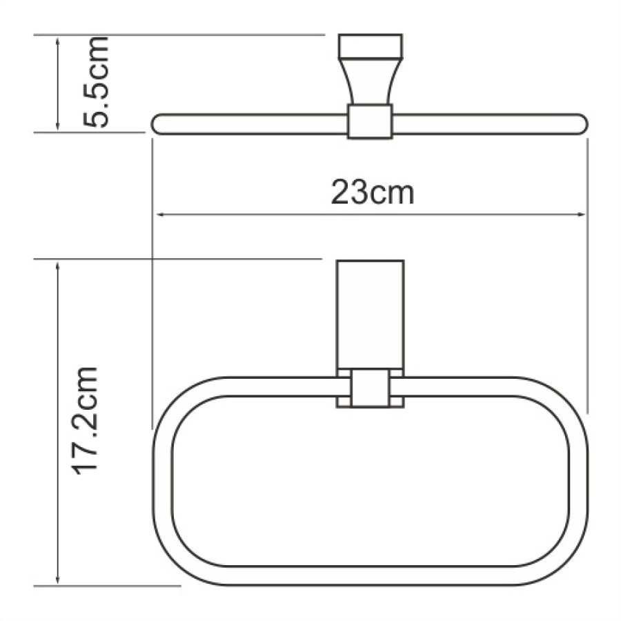 WasserKRAFT Lopau K-6060 Держатель для полотенца - кольцо (хром)