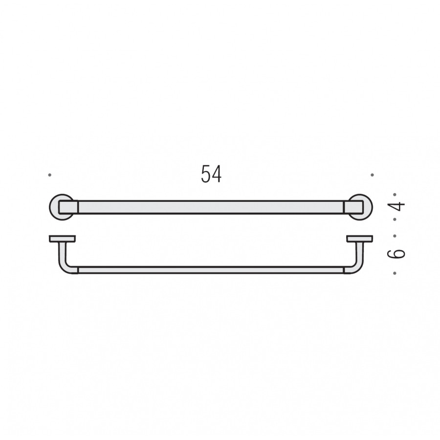Colombo Design Nordic B5210 - Держатель для полотенца 54 см (хром)