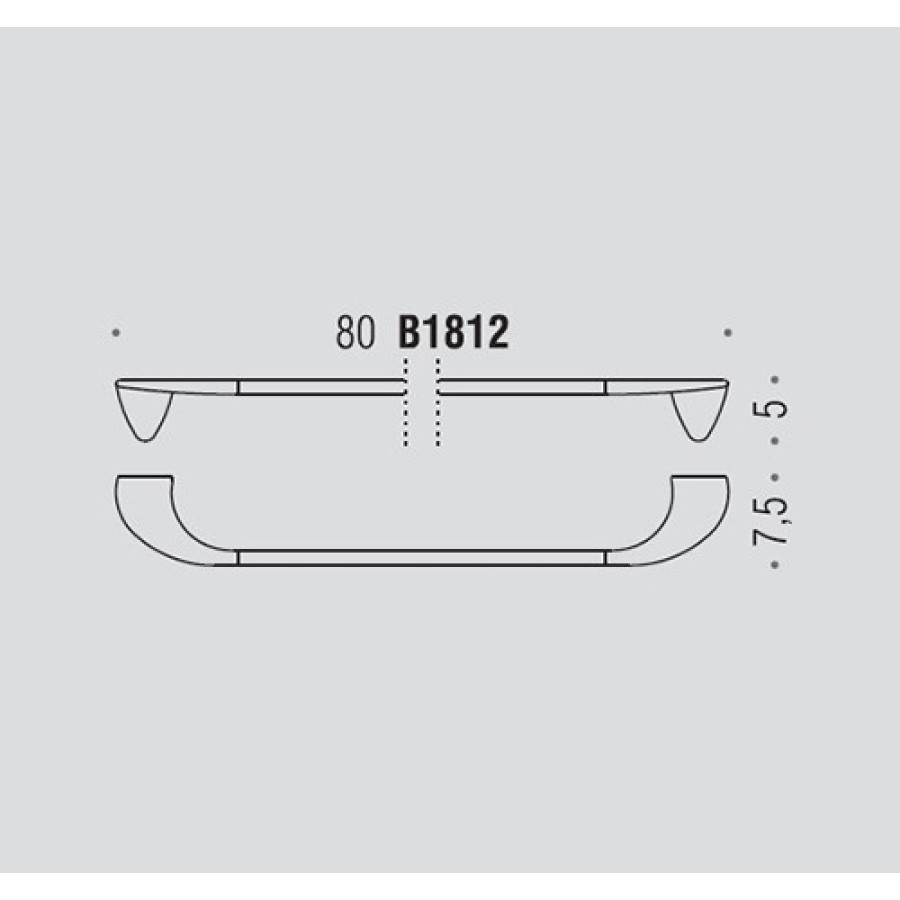 Colombo Design KHALA B1812 Полотенцедержатель 80 см (хром)