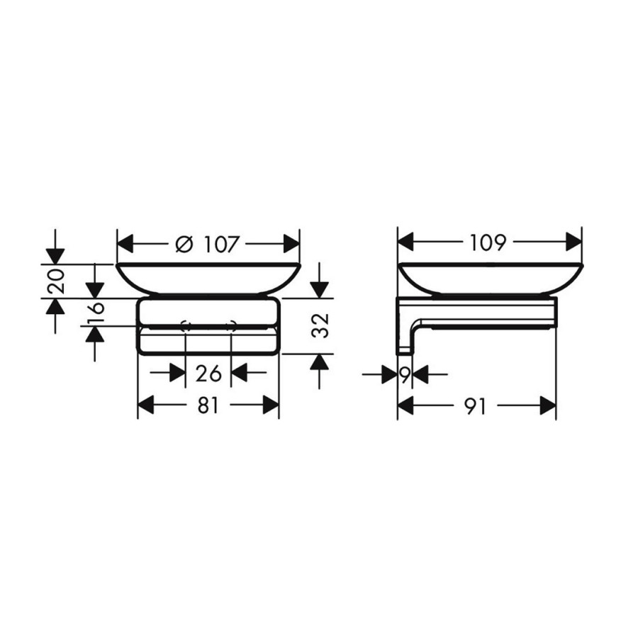 Hansgrohe AddStoris 41746990 Мыльница для ванной комнаты, настенная (золото полированное)