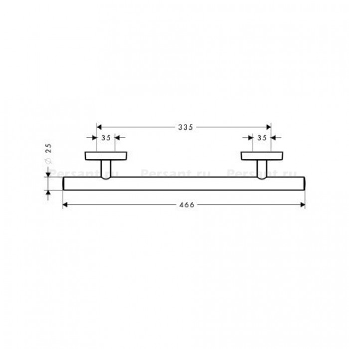 Поручень 41513000 Hansgrohe PuraVida, 300 мм