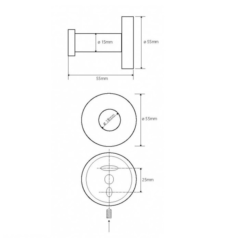 Bemeta Neo 104106065 Крючок для халатов цилиндрический (хром)