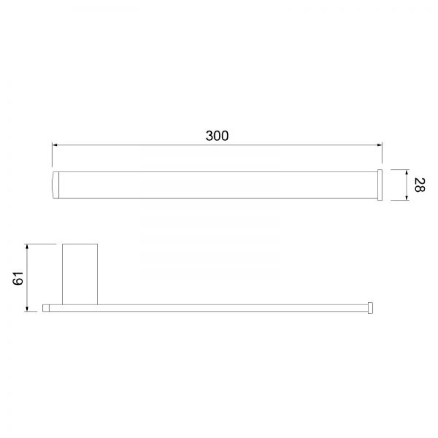 Timo Torne 43050/00 Держатель для полотенца 300 мм (хром)