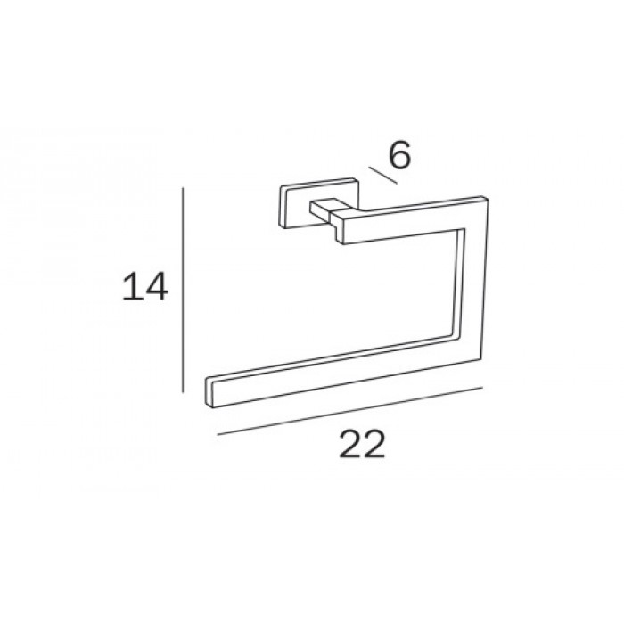 INDA Lea A18160CR Держатель для полотенца - кольцо (хром)