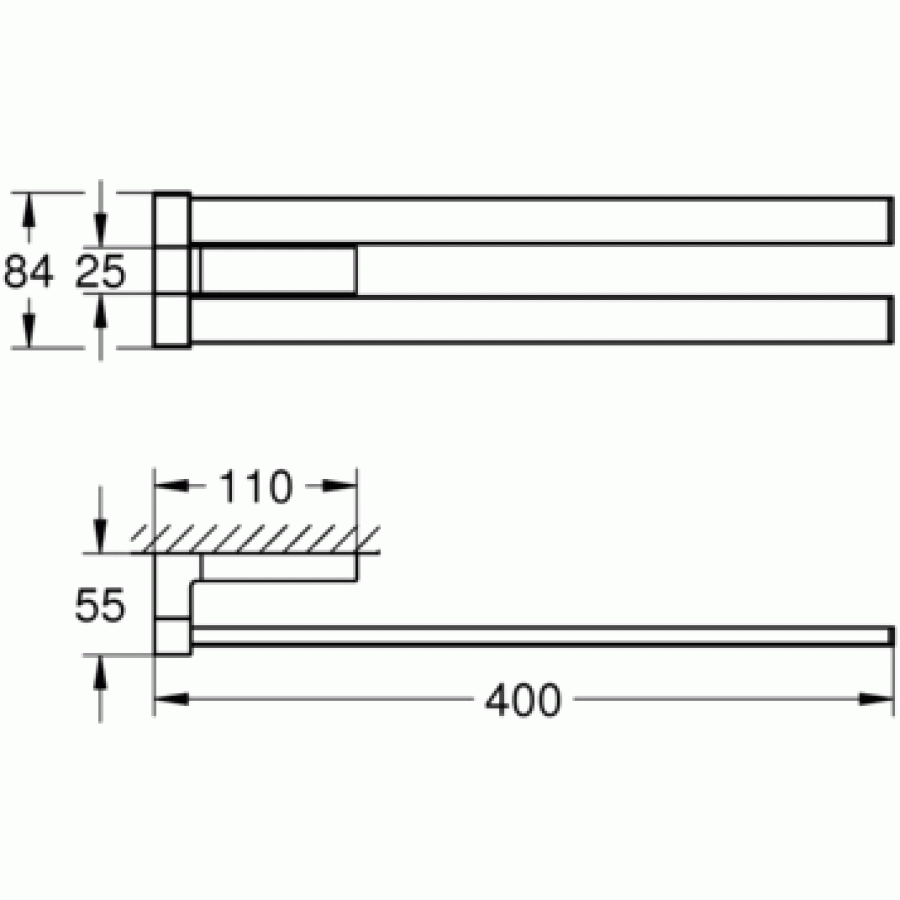 Держатель полотенца 40768000 Grohe Selection Cube