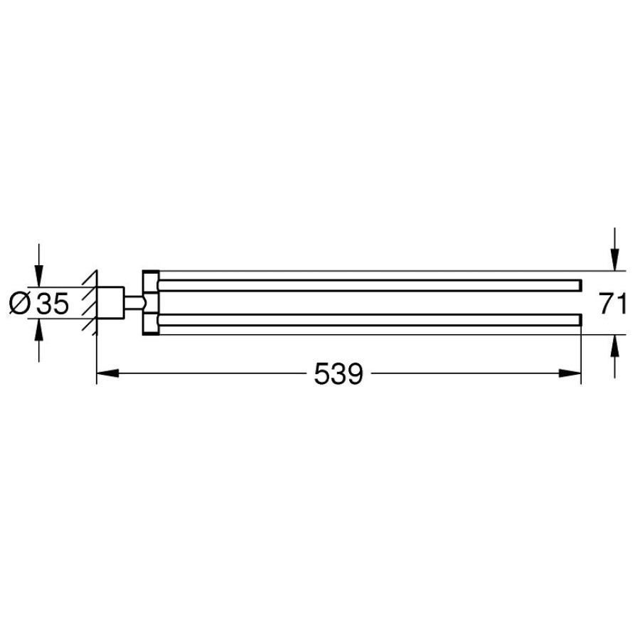 GROHE Atrio New 40308AL3 Держатель для полотенца 539 мм