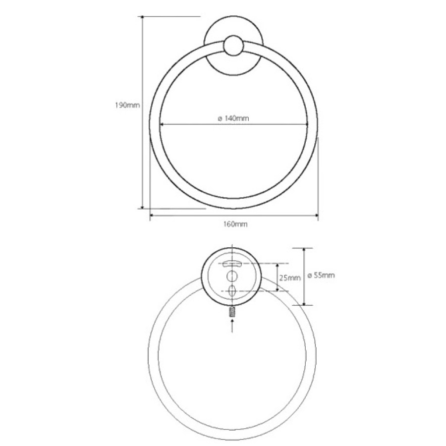 Bemeta Omega 104204062 Полотенцедержатель кольцо 16 см (хром)