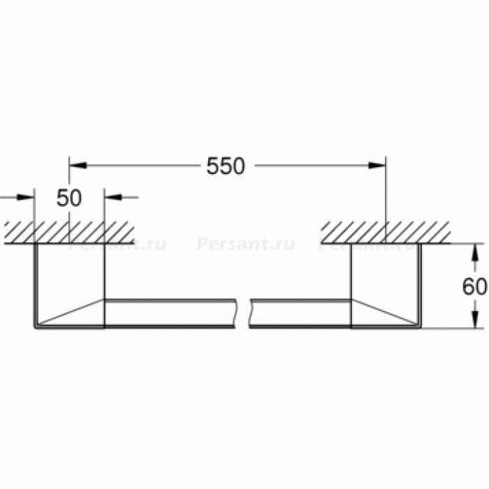 Держатель для ванны 40807000 Grohe Selection Cube