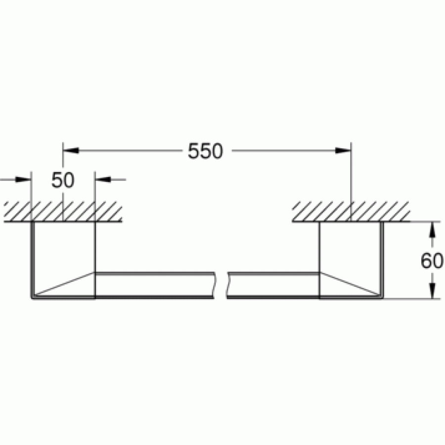 Держатель для ванны 40807000 Grohe Selection Cube