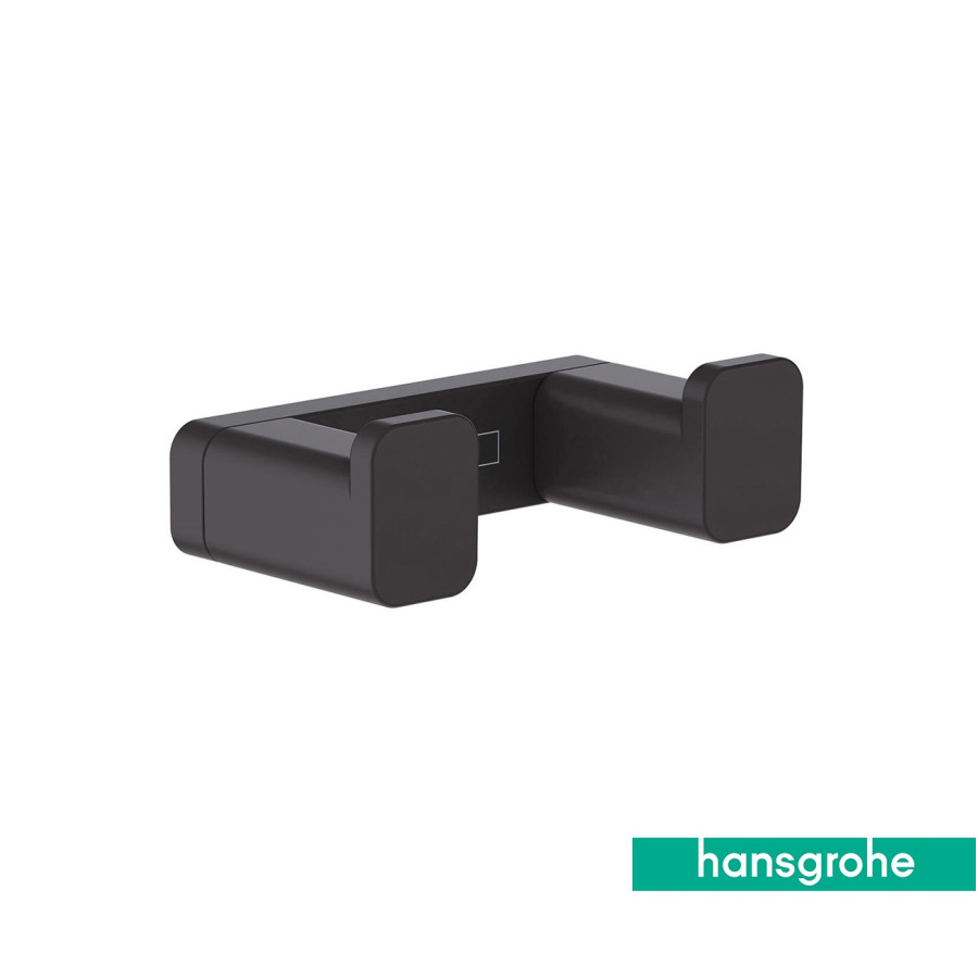 Hansgrohe AddStoris 41755670 - Крючок для халатов и полотенец | двойной (черный матовый)