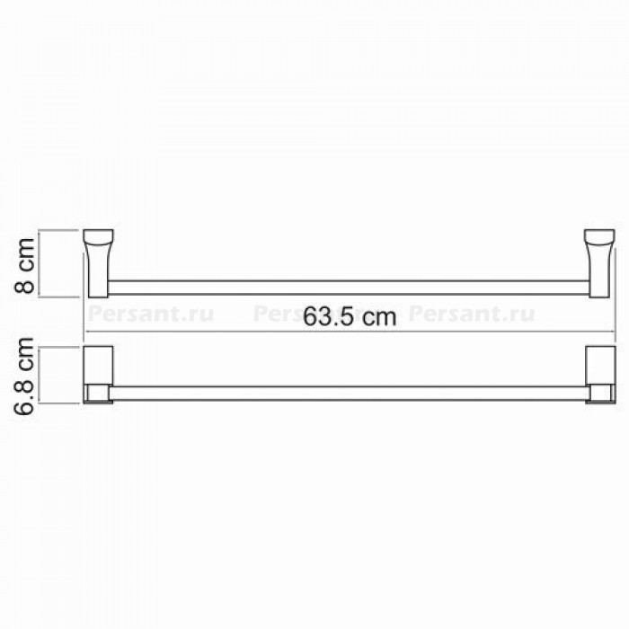 WasserKRAFT Exter K-5230 Держатель для полотенца 635 мм (бронза)