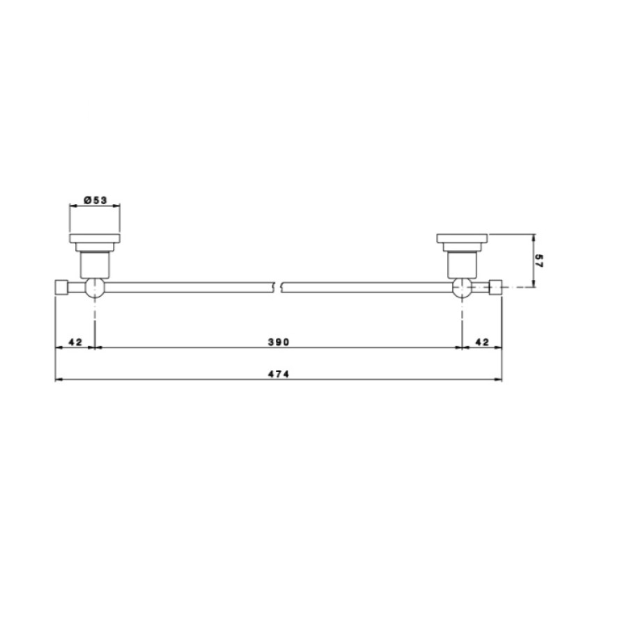 Nicolazzi M.Croce 1484CR27 Держатель для полотенца 474 мм (хром)