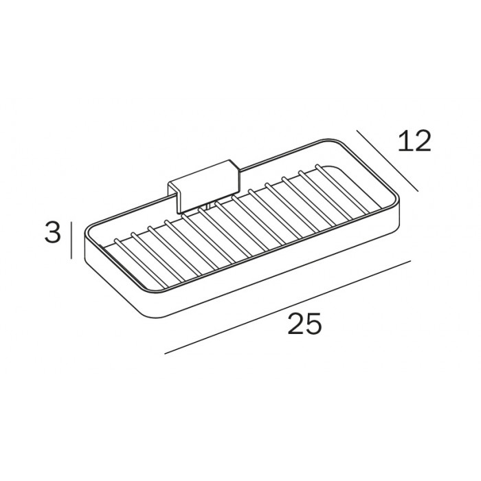 INDA Lea A1851ACR Полочка-решётка для душа (хром)