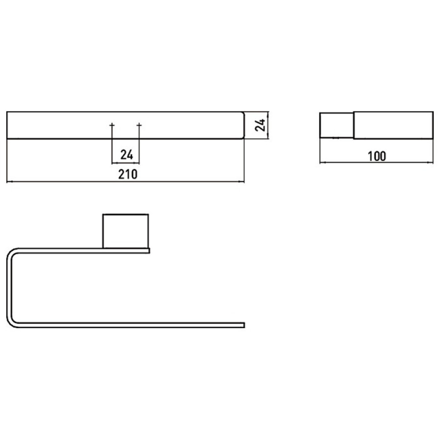 Emco Loft 0555 001 00 Держатель полотенца 210 мм