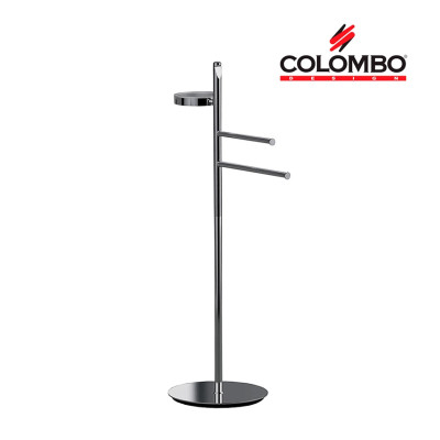 Colombo Design PLANETS B9814 - Стойка с аксессуарами 88 см | держатель для полотенец с мыльницей (хром)